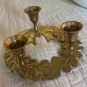 BRASS Wreath Candle Holder‎